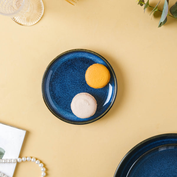 Dark Blue Snack Plate Small - Serving plate, small plate, snacks plates | Plates for dining table & home decor