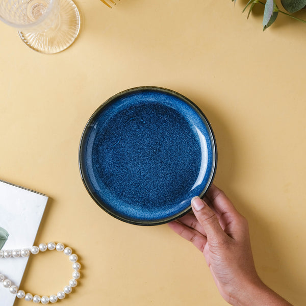 Dark Blue Snack Plate Small - Serving plate, small plate, snacks plates | Plates for dining table & home decor