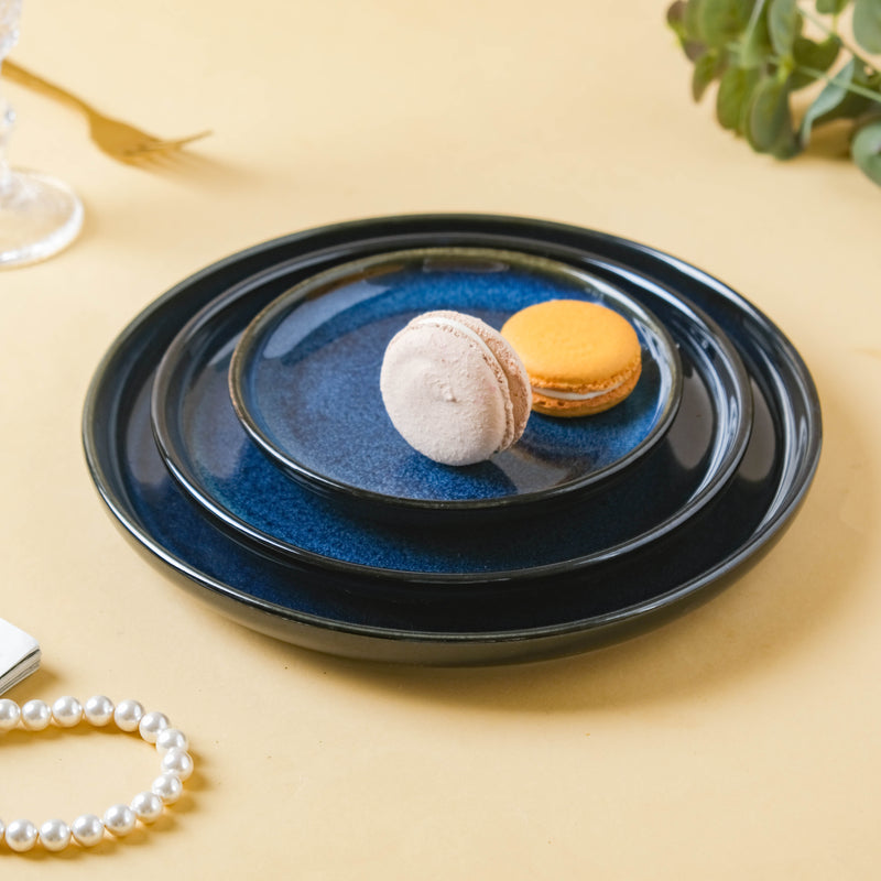 Dark Blue Snack Plate Small - Serving plate, small plate, snacks plates | Plates for dining table & home decor