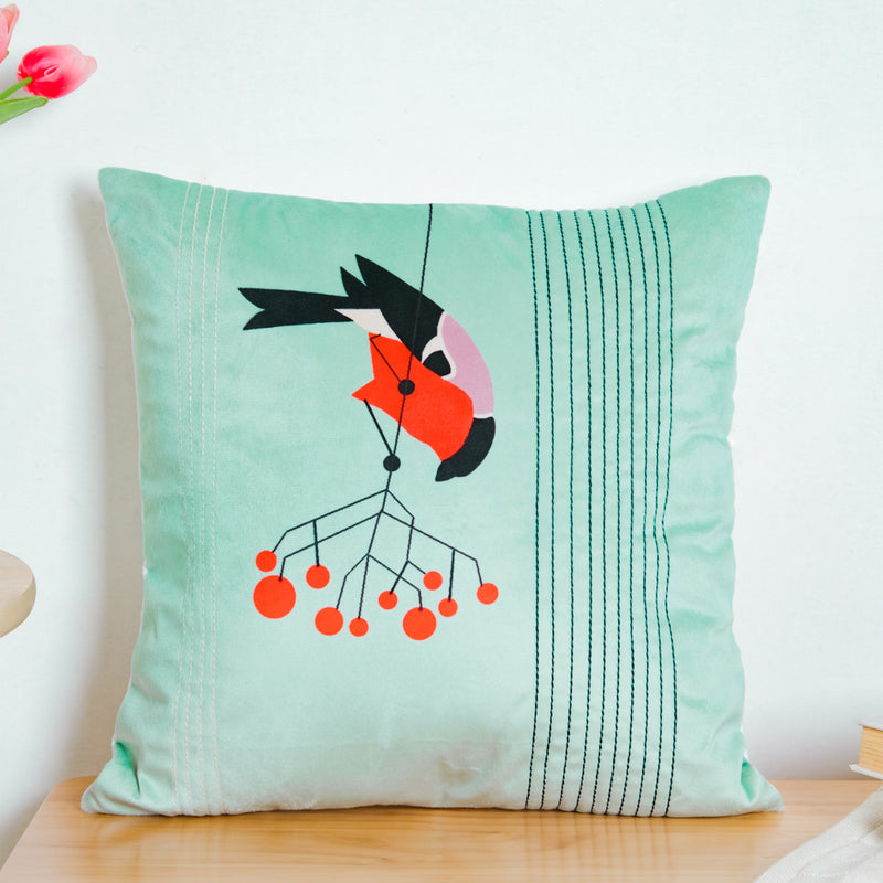Bird On Twig Cushion Cover 16 inch