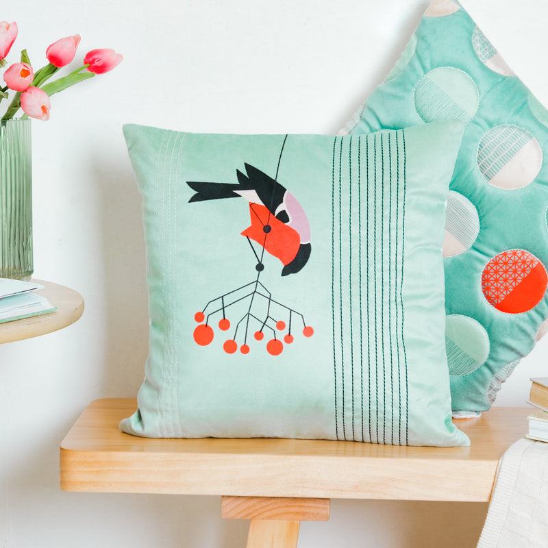 Bird On Twig Cushion Cover 16 inch