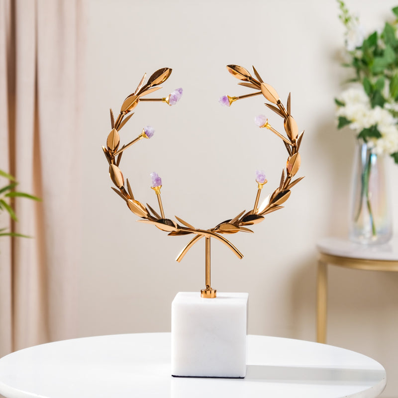 Laurel Wreath Sculpture Showpiece Gold
