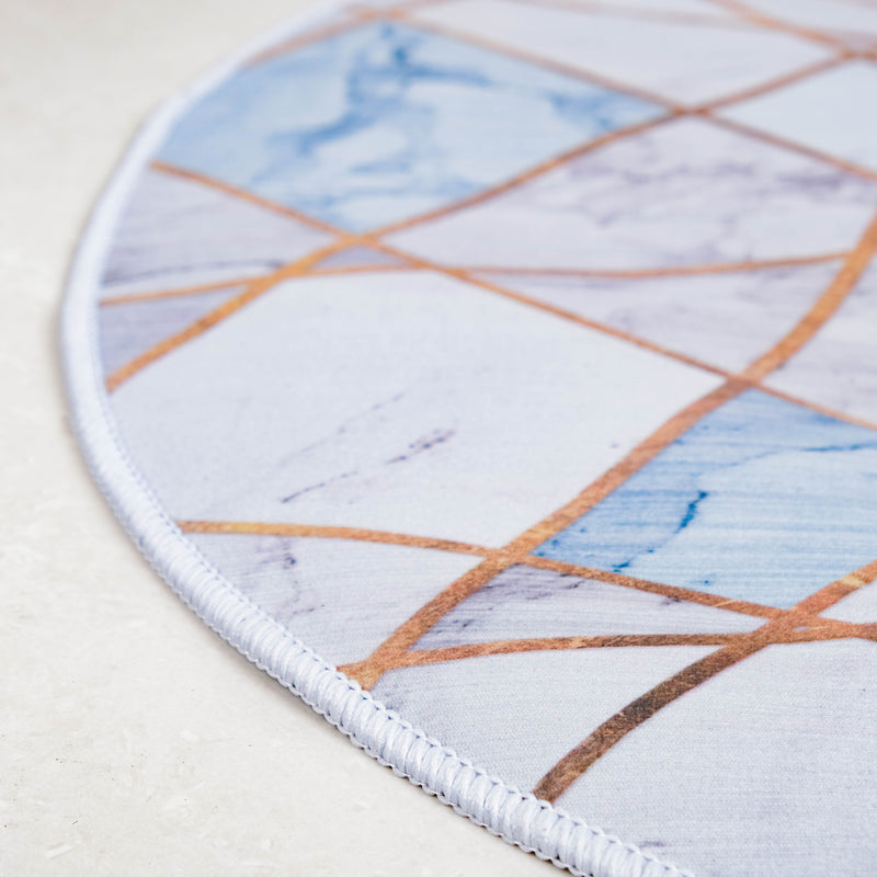 Nordic Round Carpet Blue