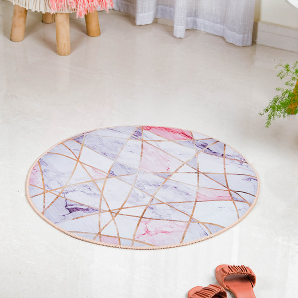 Nordic Round Carpet Pink