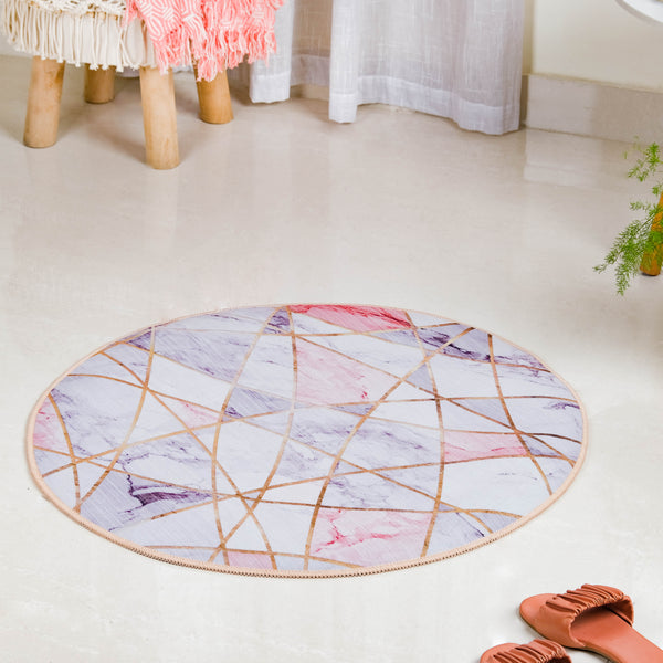 Nordic Round Carpet Pink