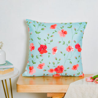 Floral 3D Handwork Velvet Cushion Cover 16 inch