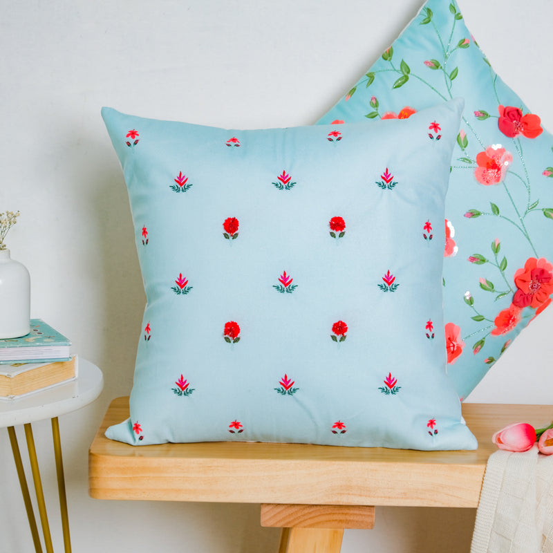 Red Orchids Cushion Cover 16 inch