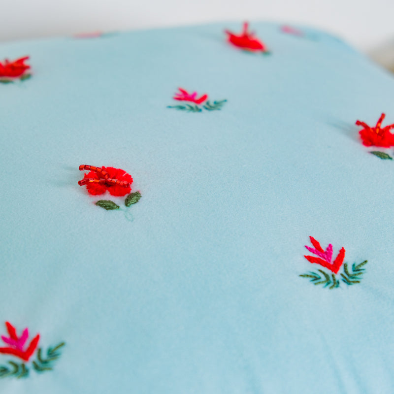 Red Orchids Cushion Cover 16 inch