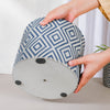 Blue And White Diamond Pot Medium - Indoor planters and flower pots | Home decor items