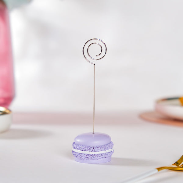 Macaron Table Card Clip Holder Lavender 4.5 Inch