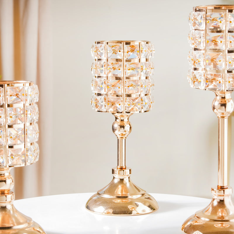 Luxe Crystal Votive Candle Stand Set Of 3