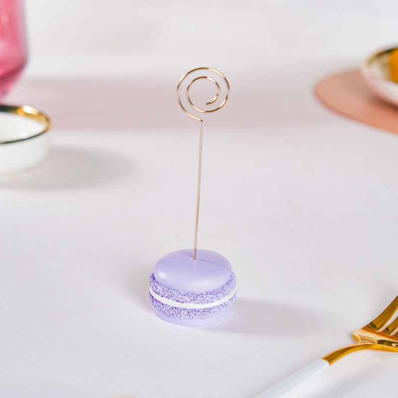 Macaron Table Card Clip Holder Lavender 4.5 Inch