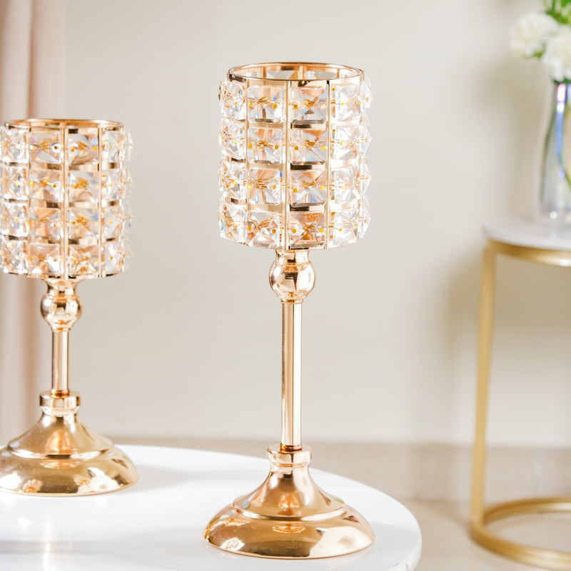 Luxe Crystal Votive Candle Stand Set Of 3