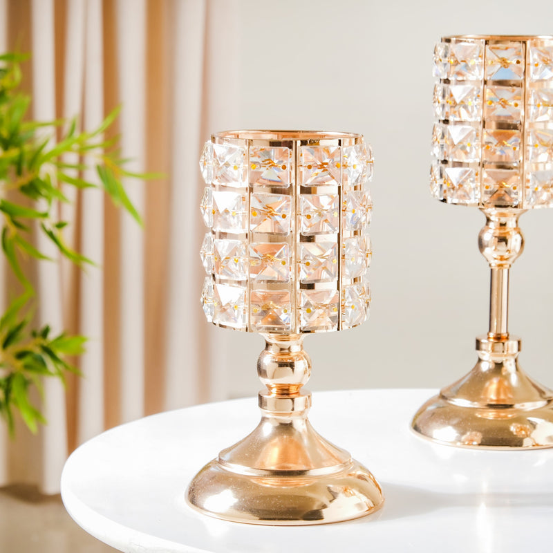 Luxe Crystal Votive Candle Stand Set Of 3