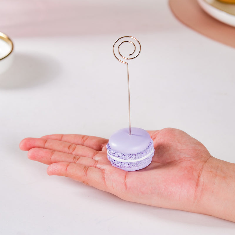 Macaron Table Card Clip Holder Lavender 4.5 Inch