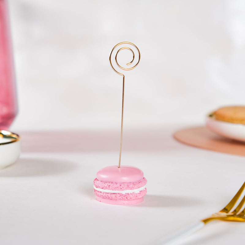Macaron Table Card Clip Holder Pink 4.5 Inch
