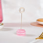 Macaron Table Card Clip Holder Pink 4.5 Inch