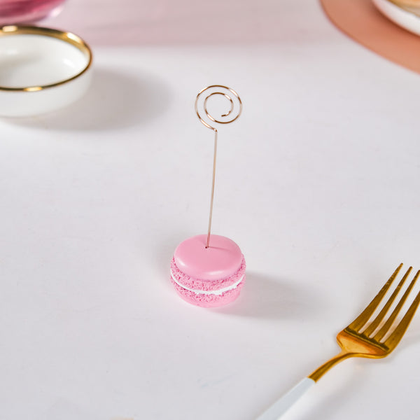 Macaron Table Card Clip Holder Pink 4.5 Inch