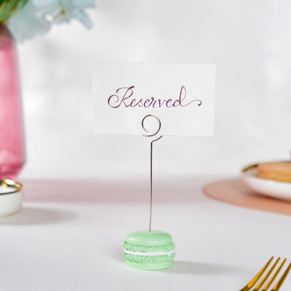 Macaron Table Card Clip Holder Green 4.5 Inch