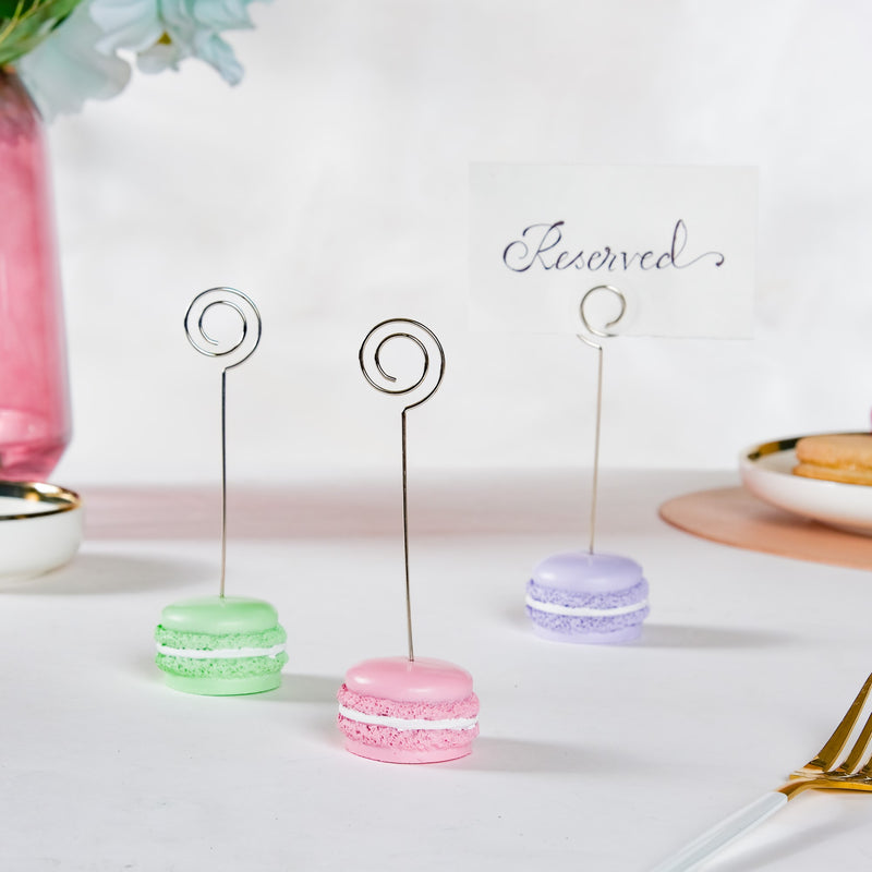 Macaron Table Card Clip Holder Lavender 4.5 Inch