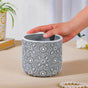 Grey Floral Geometric Pot - Indoor planters and flower pots | Home decor items