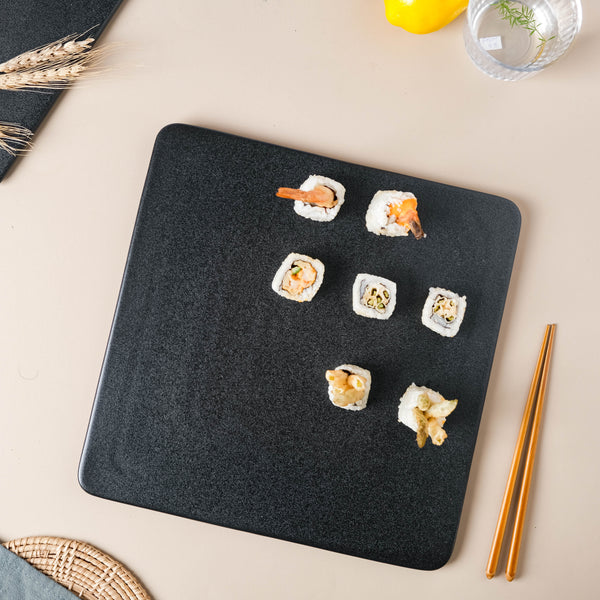 Black Square Charcuterie Board - Cheese board, serving platter,food platters | Plates for dining & home decor