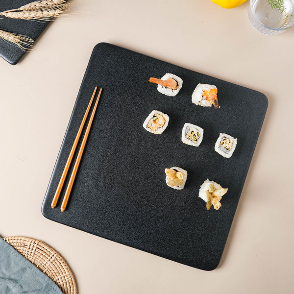 Black Square Charcuterie Board - Cheese board, serving platter,food platters | Plates for dining & home decor
