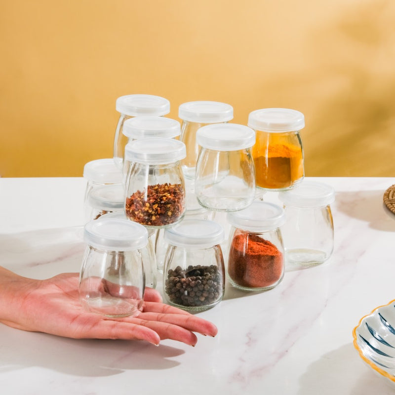 Glass Airtight Container Set Of 16 100ml - Jar
