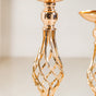 Golden Tall Floor Candle Stand Set Of 3 Large - Tall Floor Candle Stand, Gold Candle Holders, Premium Floor Candle Stands, Luxurious Candle Stands