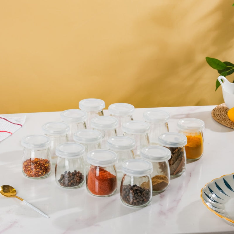 Glass Airtight Container Set Of 16 100ml - Jar