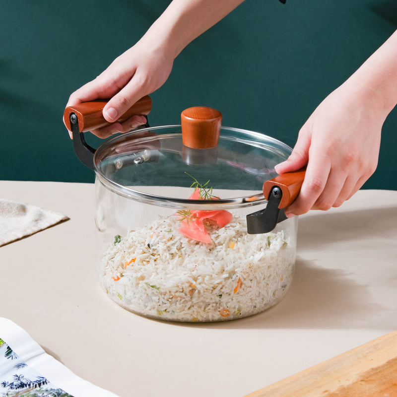 Glass Cooking Pot With Handle - Cooking Pot