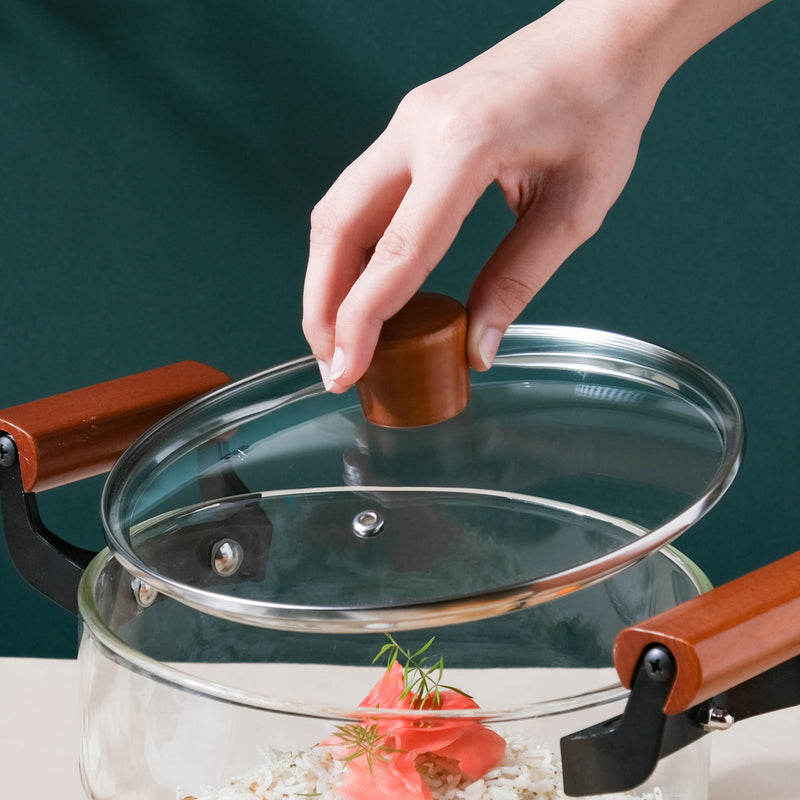 Glass Cooking Pot With Handle - Cooking Pot