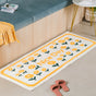 Yellow White Runner Rug Small