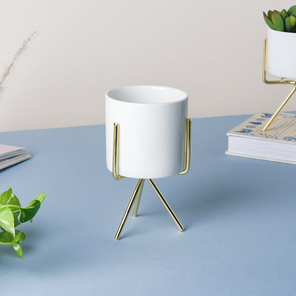 Ceramic Plant Pot Stand - Medium - Indoor planters and flower pots | Home decor items