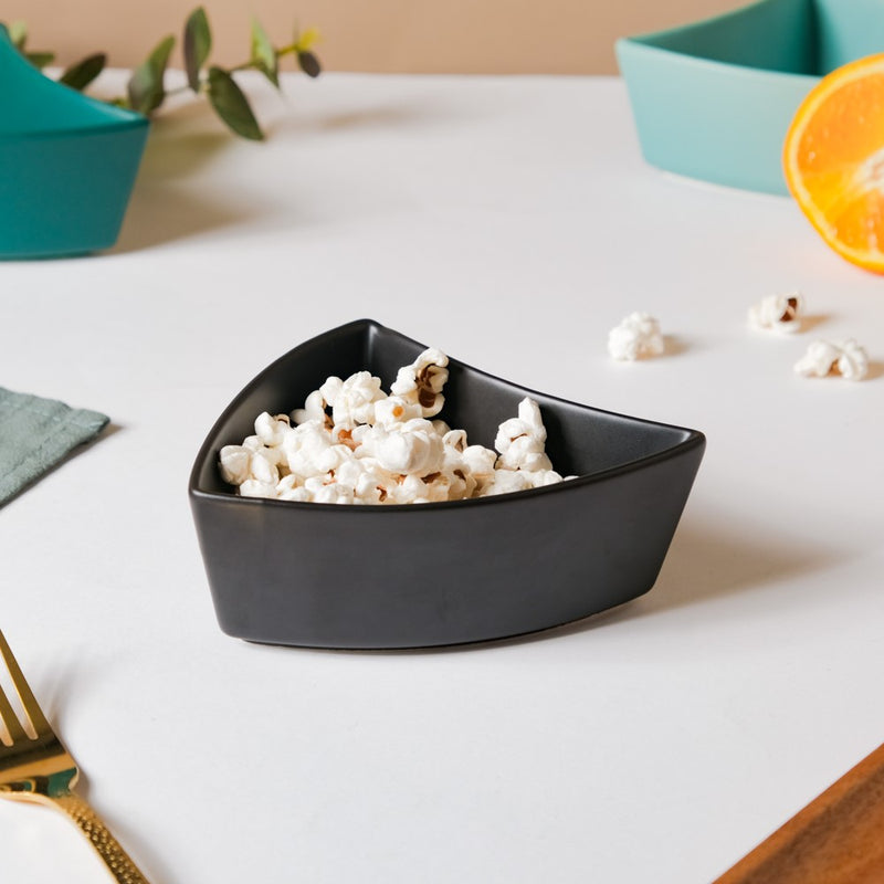 Dry Fruit Bowl Black 200 ml - Bowl,ceramic bowl, snack bowls, curry bowl, popcorn bowls | Bowls for dining table & home decor