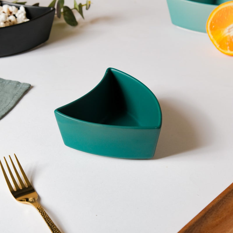 Dry Fruit Bowl Dark Green 200 ml - Bowl,ceramic bowl, snack bowls, curry bowl, popcorn bowls | Bowls for dining table & home decor