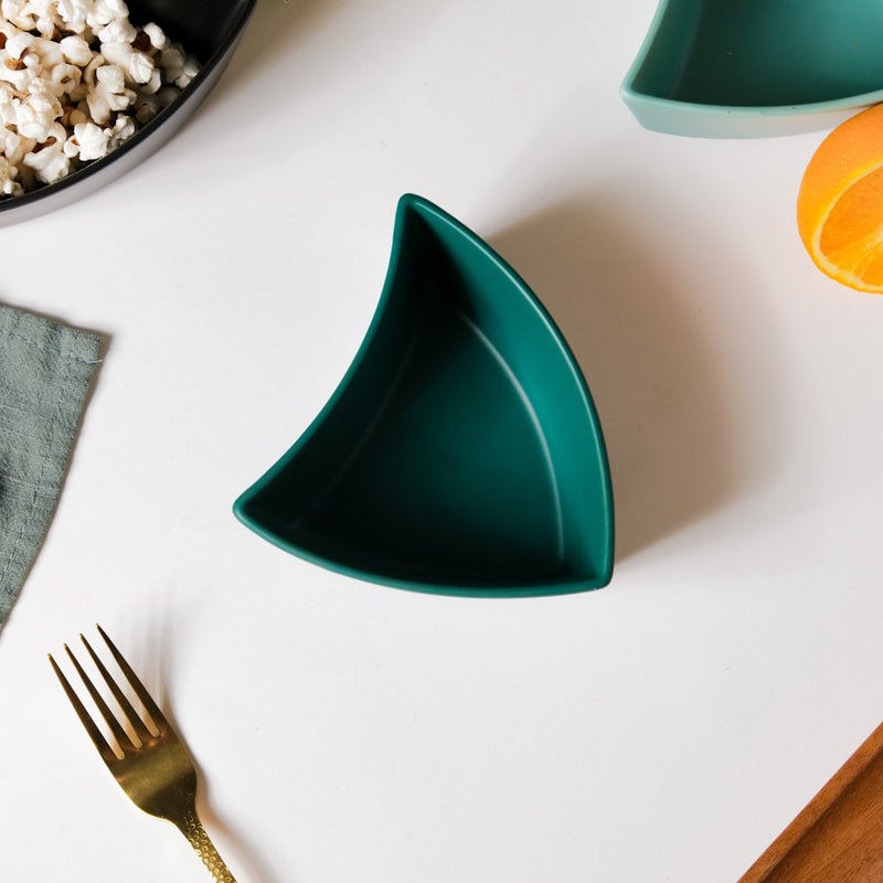 Dry Fruit Bowl Dark Green 200 ml - Bowl,ceramic bowl, snack bowls, curry bowl, popcorn bowls | Bowls for dining table & home decor