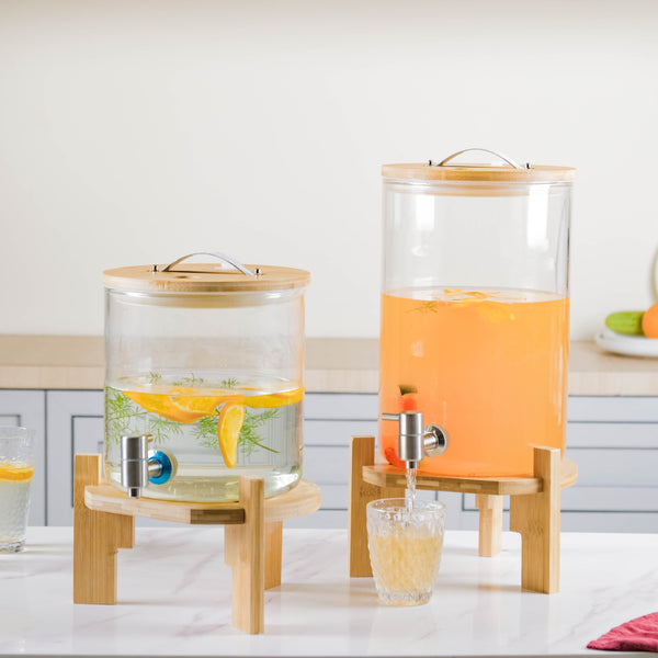 Glass Drink Dispenser - Water dispenser, juice dispenser | Glass dispenser for Dining table & Home decor