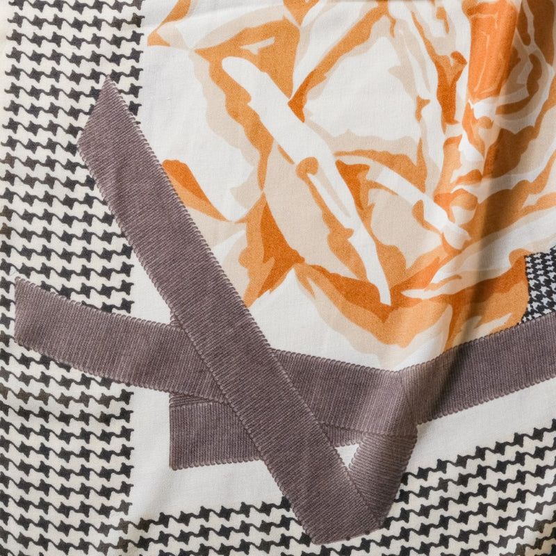 Rose Houndstooth Printed Winter Scarf