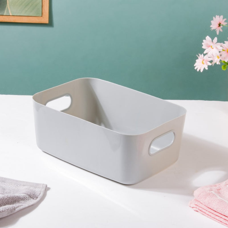 Multipurpose Storage Basket Grey Set Of 2 11 Inch - Basket | Organizer | Kitchen basket | Storage basket