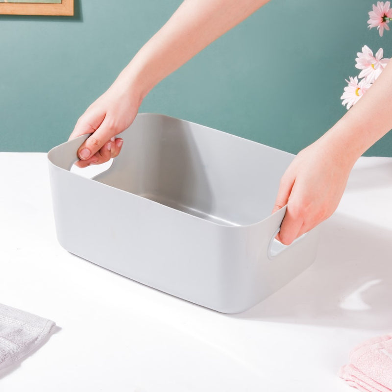 Multipurpose Storage Basket Grey Set Of 2 11 Inch - Basket | Organizer | Kitchen basket | Storage basket