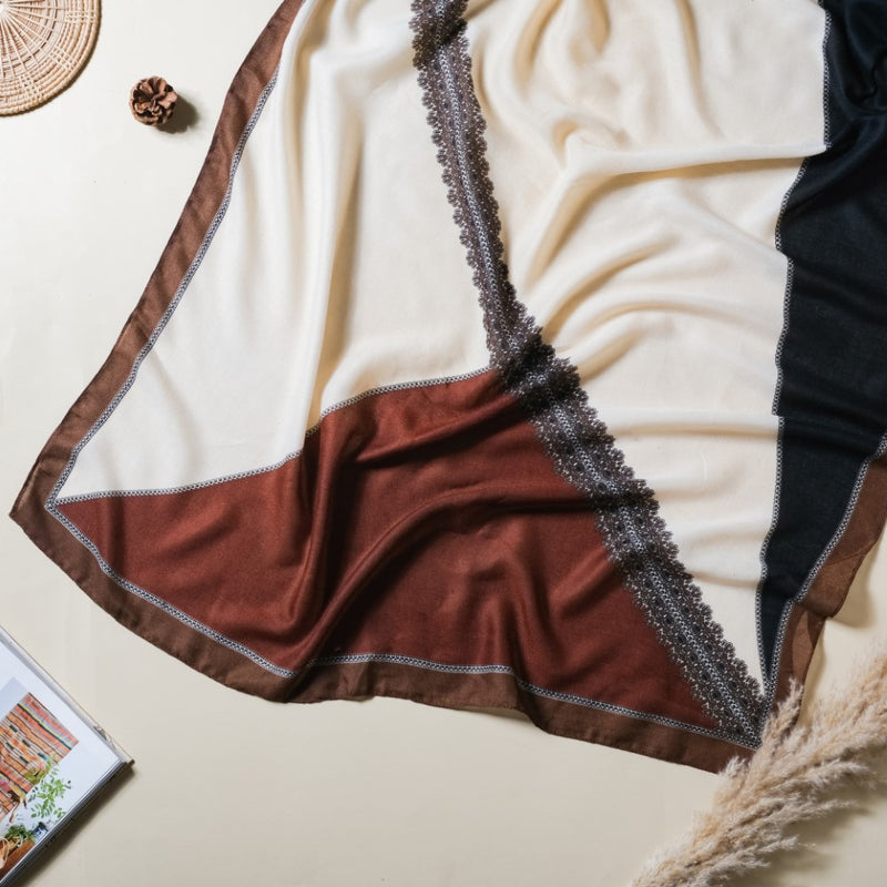 Classic Colour Block Chiffon Scarf