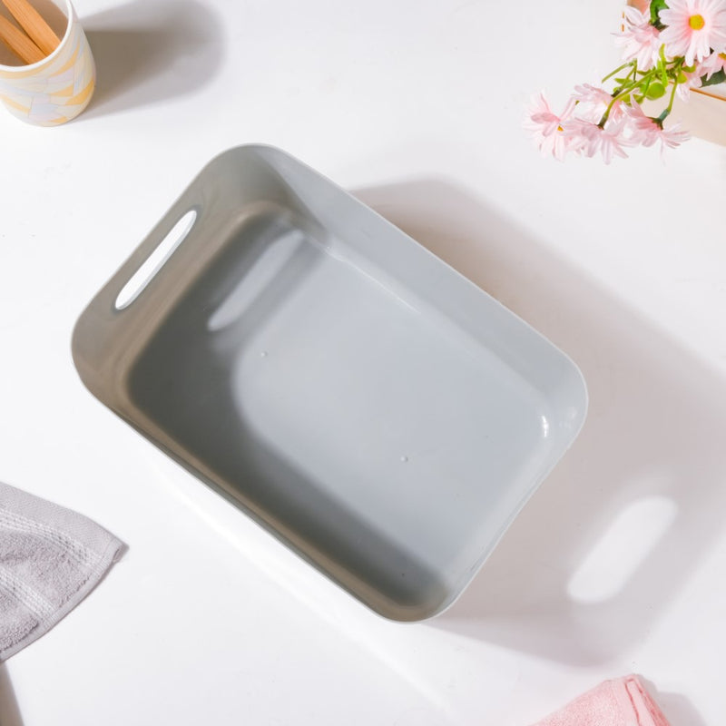 Multipurpose Storage Basket Grey Set Of 2 11 Inch - Basket | Organizer | Kitchen basket | Storage basket