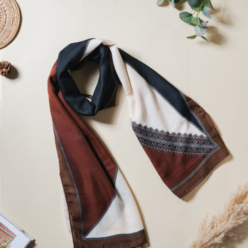 Classic Colour Block Chiffon Scarf