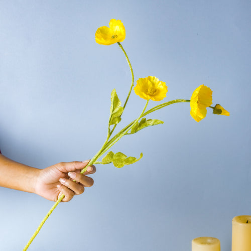 Faux Yellow Flower - Artificial flower | Home decor item | Room decoration item