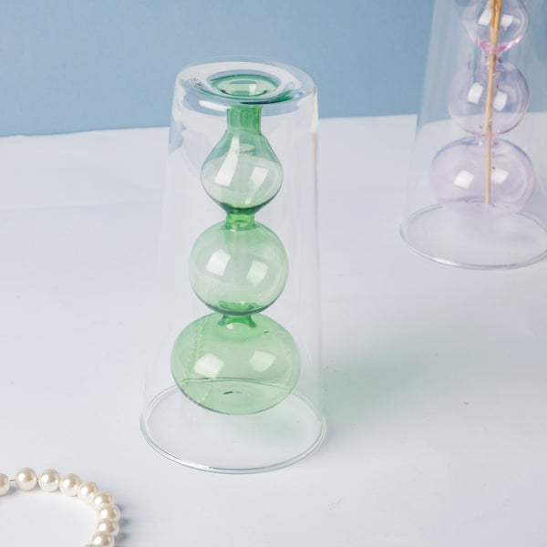 Fancy Glass Vase - Flower vase for home decor, office and gifting | Home decoration items