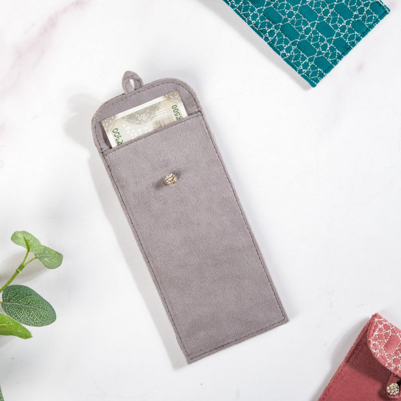 Golden Zari Festive Envelope Set Of 4 7x3 Inch