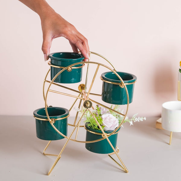 Planters on A Ferris Wheel Stand - Indoor plant pots and flower pots | Home decoration items