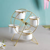 White Pot on A Ferris Wheel Stand - Indoor planters and flower pots | Home decor items