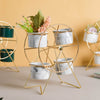 Marble Planters on A Ferris Wheel Stand - Plant pot and plant stands | Room decor items